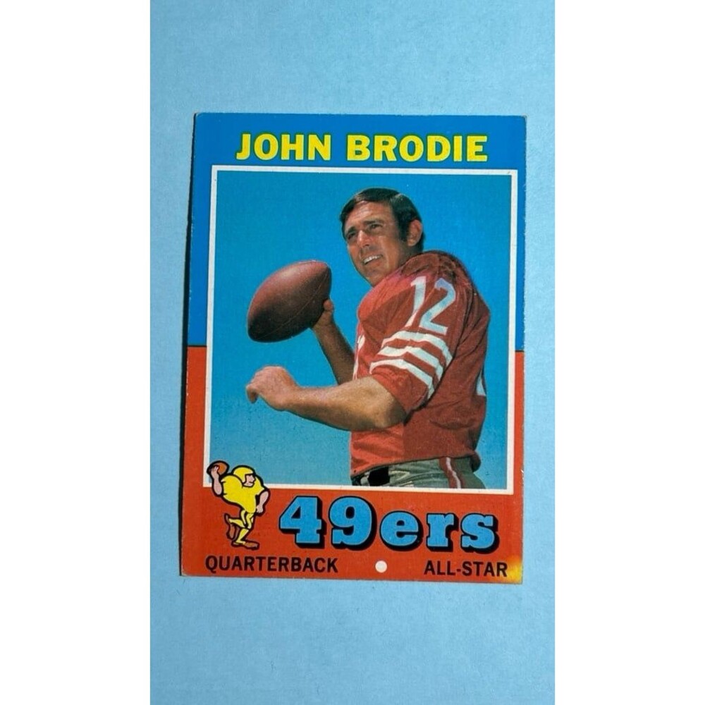 1971 Topps San Francisco 49ers John Brodie QB card #100
